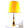 XL-Tischlampe mit Bronzefuß, vergoldet