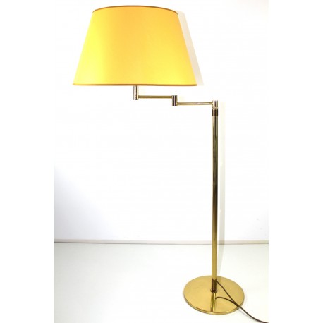 Stehlampe aus Messing, schwenkbar, 1960er