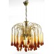 "Waterfall" chandelier with Murano Glass Drops, 1960ies