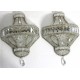 Paar prunkvoller Kristall Wandlampen