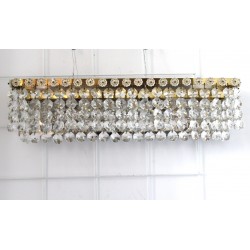 Kristall Wandlampe, 3 x E14, 1950er