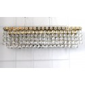 Kristall Wandlampe, 3 x E14, 1950er