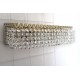 Kristall Wandlampe, 3 x E14, 1950er