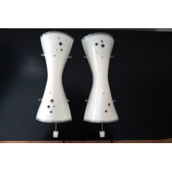 Paar Plexi-Wandlampen von Nikoll, 50ies